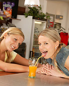 Very hot lesbian bar chick fucks a horny teenage customer