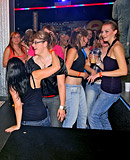 Horny girls shagging dancing men at a local fucking club