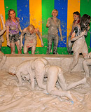 Hot crazy clothed horny ladies love wrestling each other