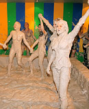 Hot crazy clothed horny ladies love wrestling each other