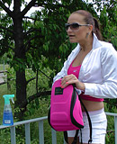 Skating cute fetish sweetheart loves undressing outdoors