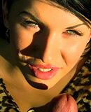 Sexy teenage girl loves pissing and blowing stiff schlong