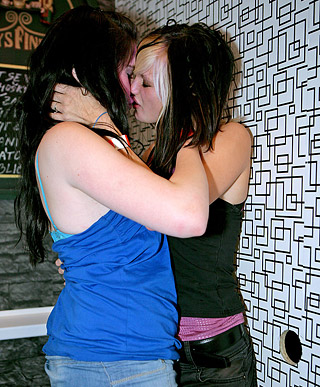 Large gloryhole beefstick sucked by hot dancing beauties