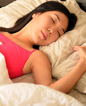 Cute horny asian beauty stroking her wet and bald pussy