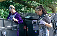 Two very horny dirty lesbians rubbing each other with dirt