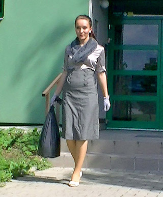 Hot fetish chicks playing with the dirty trash outdoors