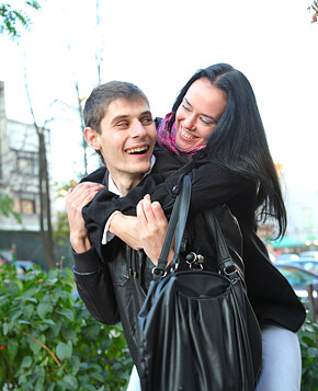 Fellow boning a teenager with small tits on their couch