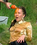 Two cute car washing lesbian hotties love getting dirty