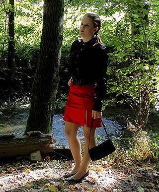 Hot messy lesbian girls like playing in the woods outdoors