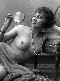 Pretty cute vintage topless girls posing in the twenties