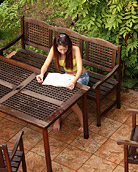 Very horny babe shagging her boyfriend hard on a rooftop