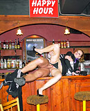 Very crazy fellow pissing on the pretty waitress hardcore