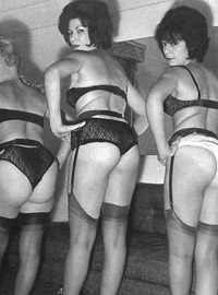 Cute and sexy vintage lesbians undressing in the fifties