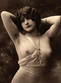 Very cute topless vintage sweethearts in the fifties posing