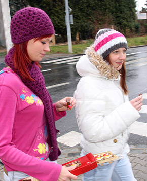 Very cute redhead pleasures her sexy lesbian girlfriend