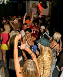 Sexy horny girls fucked at big bubble party by strippers