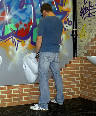 Fellow banging an adorable hottie covered in fake spunk