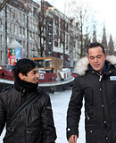 Horny indian chap shagging a hot blonde prostitute hard