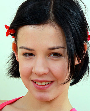 Very hairy horny brunette petting her cooch and titties