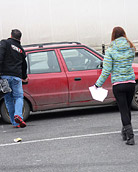 Cute daring chick enjoys slurping his tasteful manjuice