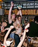 Intoxicated sexy beauties nailed by big horny strippers