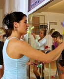 Sexy yoga sweethearts enjoy painting their naked bodies