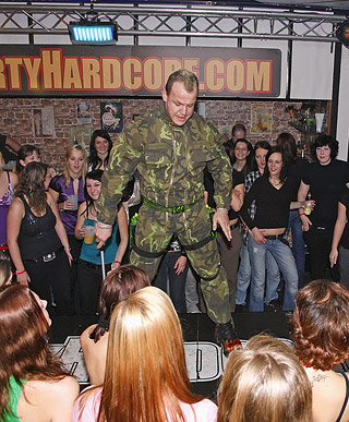 Dudes boning cute hot drunk babes at a big dancing party