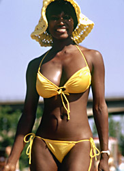 Amazing Ebony in white dress