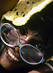 Amazing Ebony in white dress