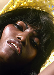 Amazing Ebony in white dress