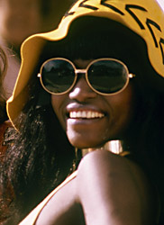 Amazing Ebony in white dress