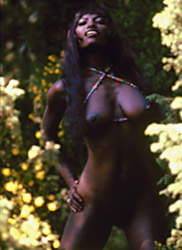 Amazing Ebony in white dress