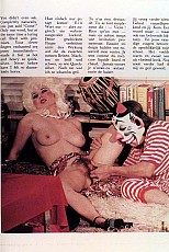 Nasty clown fingering a girl