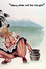 Nasty clown fingering a girl