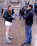Funny redhead tourist girl lost in Paris loving sperm...