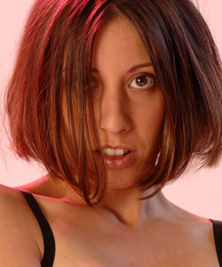 Lovely teen Neige strips and gives head