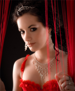 Penelope Tiger as a majestic bordello queen...glamour with toy...