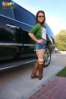 Jennifer Bliss is cute, young, and a bit naive about the porn world, to help break her in, Ryan fucks her hard and jizzes right on her favorite pair of glasses.