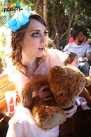 An simple day at the theme park, turns into a hardcore fuck in the back of Ryans creepy van, and the voyeur teddy bear is there to capture it all.