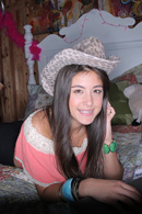 Natalie has a thing for cowboys, and also a thing for her step dad Ryan, so when he comes in wearing denim, she lets him fuck her and cum on her braces.