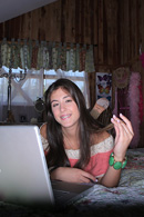 Natalie Monroe is bored, but shes also horny, her cowboy strolls in when her step dad Ryan arrives. He fucks her hard, and gives her 2 helpings of cumshots.