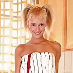 Slim teen cutie creams up hot body and spreads shaved pussy