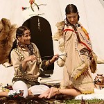 Native american cuties lap butts and finger pussies by tipi