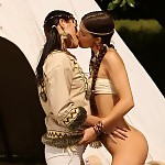 Native american cuties lap butts and finger pussies by tipi