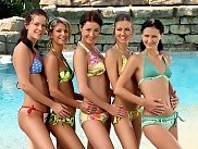 Stunning sirens strip tongue and dildo tight shaved pussies