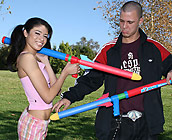 Adrianna Nevaeh - Petite brunette teen Nichole strips and fucks on camera