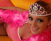 Carmen Kinsley - Hot Young Carmen Kinsley gives blowjob and head on sofa