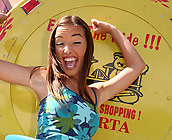 Sandy Sweet - Sexy Latina Teen Sandy Sweet rides big fat cock