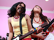 Jesse and Emy - Gorgeous teen sluts working on the happy cock