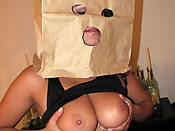 Creepy bag face girl - Creepy bag face girl